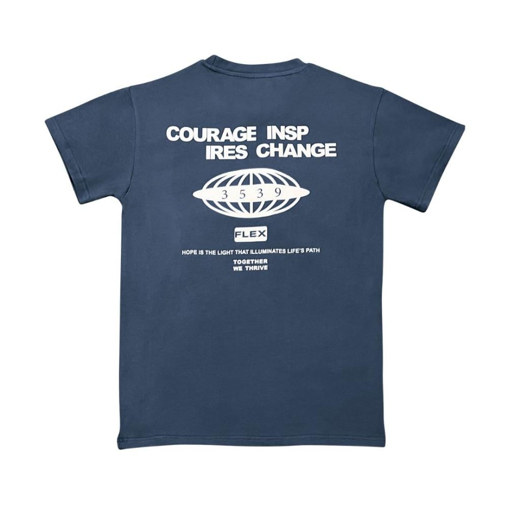 FLEX apparel Saudi براند سعودي تيشيرت فليكس كحلي مريح وعصري للجنسين