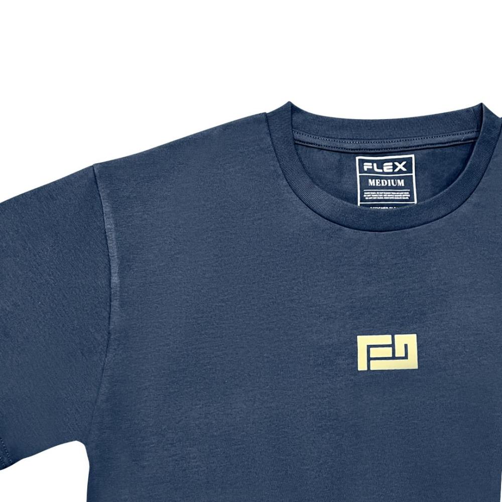 FLEX navy tee براند سعودي تيشيرت فليكس كحلي عملي وأنيق لنمط حياة نشط