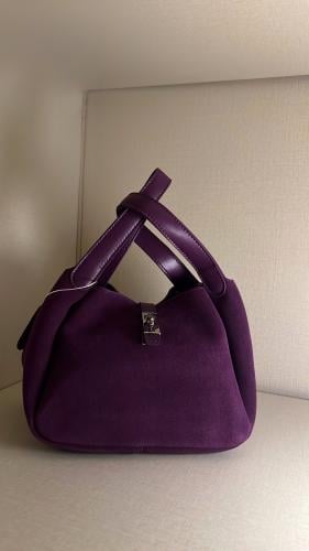 Purple hobo bag