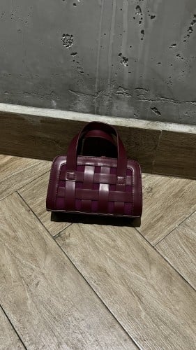 Burgundy leather bag