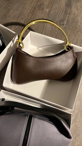Brown gold bag