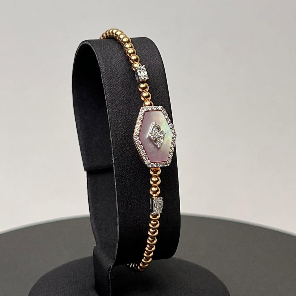 سوارة الماس، ذهب عيار 18