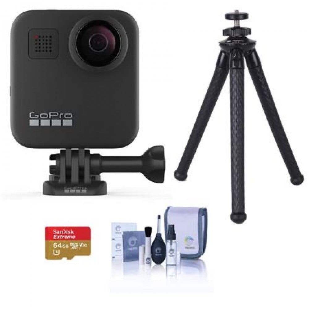 Cleaning　With　360　and　Camera　Oxygen　MAX　FotoPro　Tripod,　Kit　UFO　Flexible　Card,　GoPro　MicroSDXC　64GB　Action　Bundle　Helium