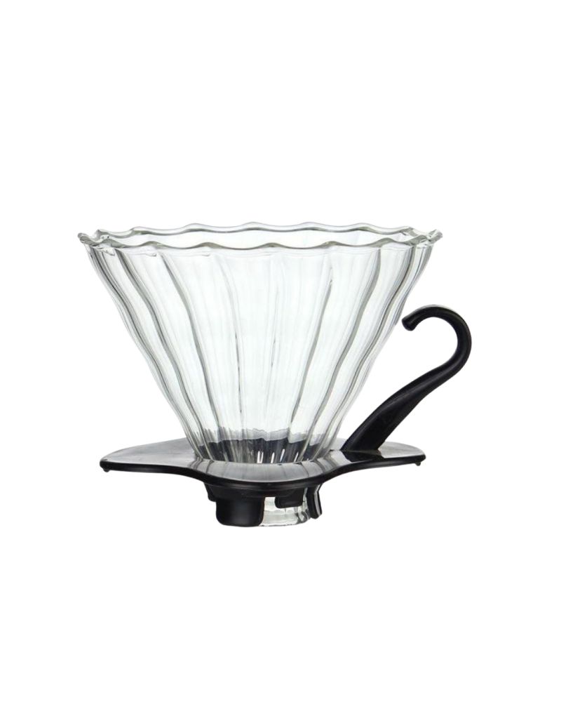 قمع V60 زجاجي لتقطير القهوة