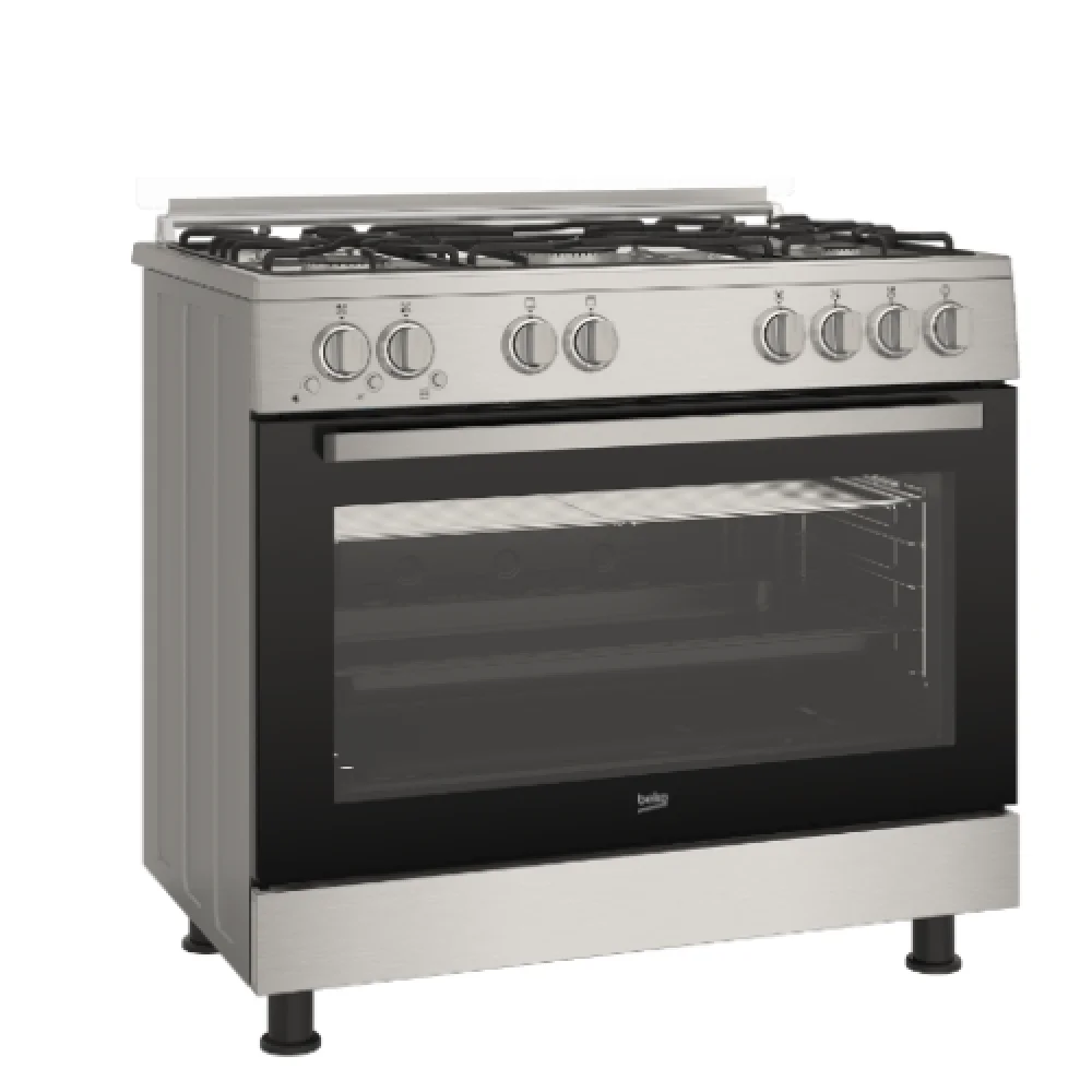 فرن غاز بيكو تركي 5 شعلة استيل امان كامل اشعال موديل 15120