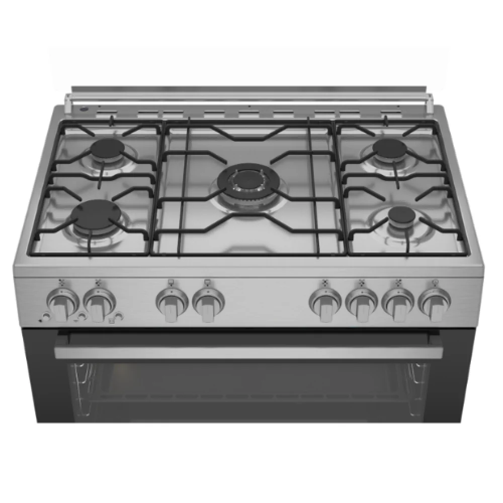 فرن غاز بيكو تركي 5 شعلة استيل امان كامل اشعال موديل 15120