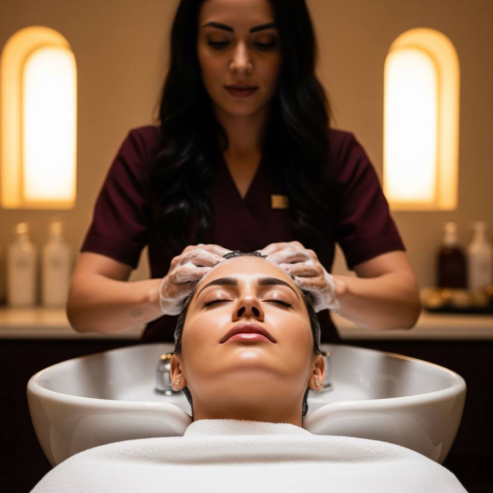 جلسة علاج الكولاجين للشعر وفروة الراس - Amazing Hair and Scalp Collagen Treatment