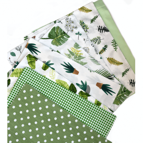 8 قطع قماش اخضر 40x50 سم