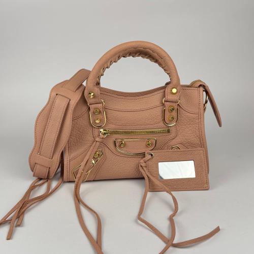 (Nude pink)(24cm)Balenciagao Classic City Bag MINI بالنسياقاو ميني