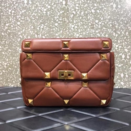 LARGE ROMAN STUD (BROWN) VALOENTINO فالنتينو