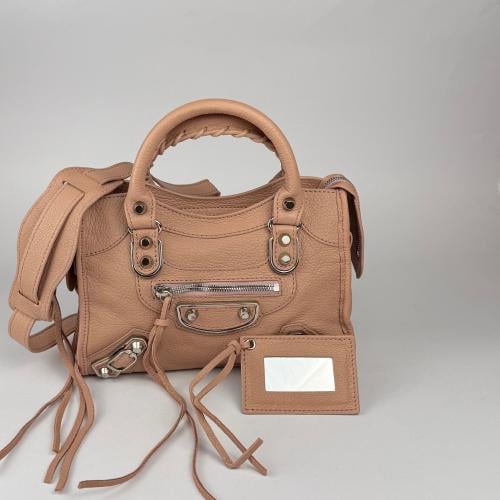 (Nude pink)(24cm)Balenciagao Classic City Bag MINI بالنسياقاو ميني