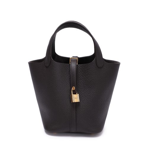 hermes picotin size 18 أيرمز بيكوتان مقاس 18 (بني محروق)