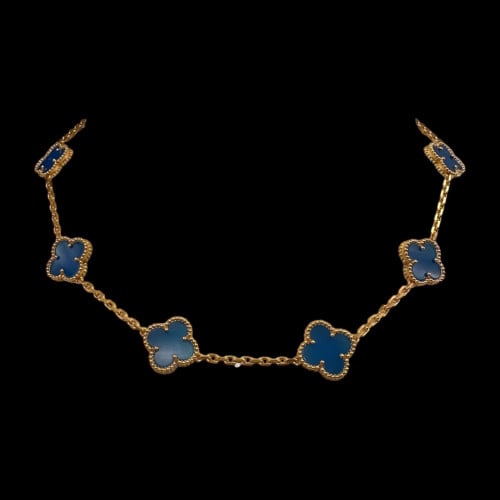 ازرق فاتح ذهبي -Van Cleef (أكسسوار مطلي )