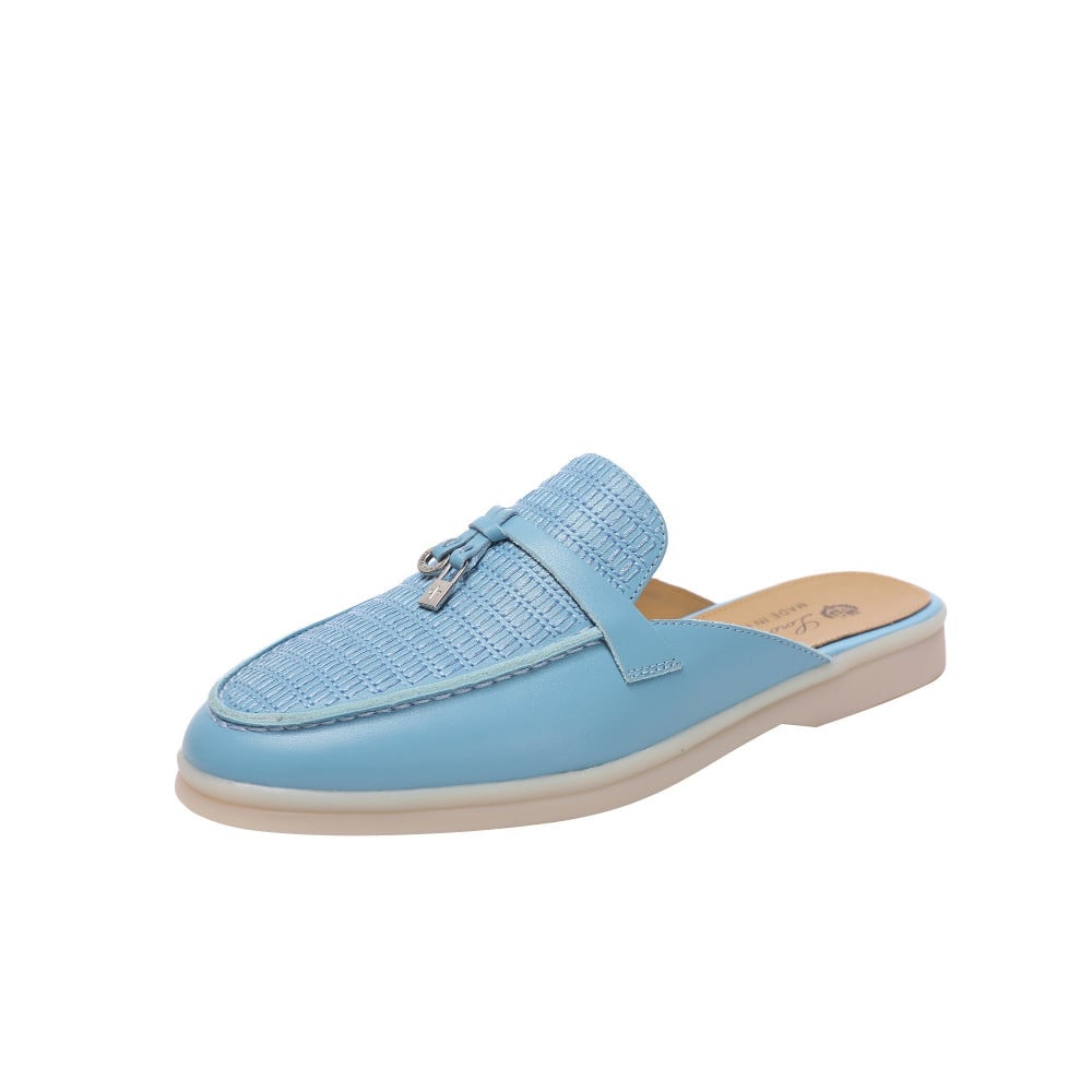 Loro piana هاف فلات لوربيانا ( lake blue leather)