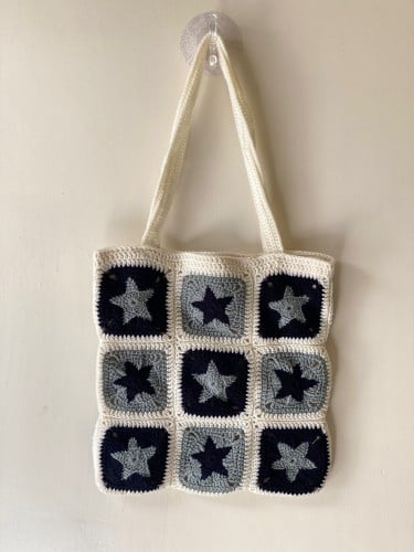 Stars crochet totebag