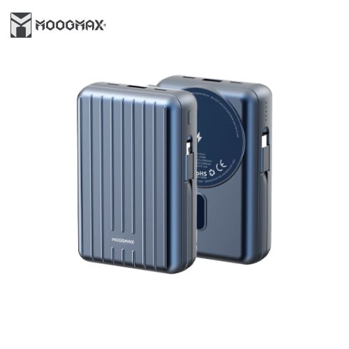 باور بانك لاسلكي 20 الف مزود بكيبلين مدمجين تايب سي وايفون من موج ماكس