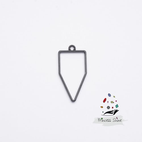 163 - تعليقة شكل مضلع لون اسود