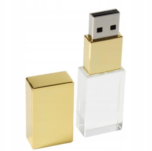 فلاش ميموري USB حجم 16 جيجا كريستال ذهبي