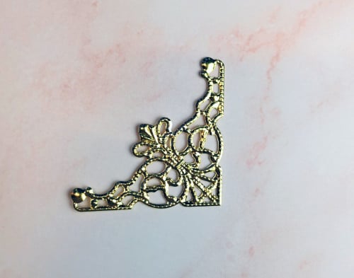 زخارف معدنية ذهبي لتزيين الالبوم عدد 10 قطع