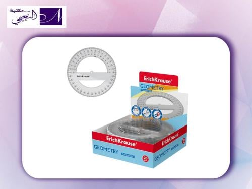 مسطرة قياس دائرية بلاستيك شفافة Plastic protractor...