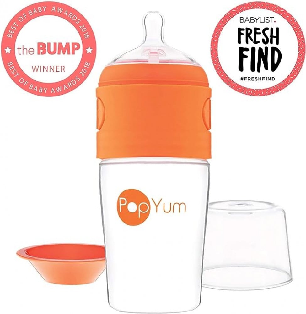 زجاجة رضاعة لصنع وخلط غذاء الاطفال بتصميم مضاد للمغص من بوب يام، سعة 9 اونصات
