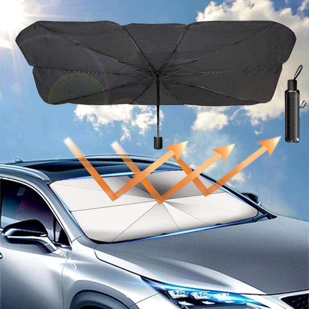 Wisfunlly Foldable Car Windshield Sun Visor for Car (122x65cm)