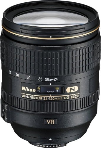 عدسة AF-S FX NIKKOR بحجم 24-120 ملم F/4G ED مع تثب...