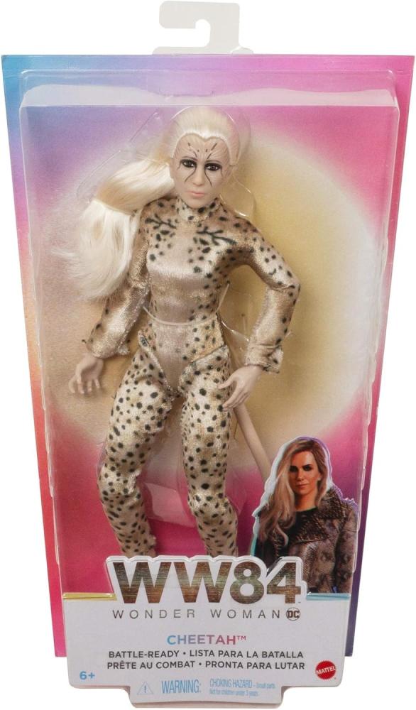 Mattel Wonder Woman 1984 Collectible Battle Cheetah Doll 28cm in True to Movie Cheetah Suit Gift for 6 Year Olds and Up warehousedealarabia