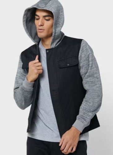 جاكيت بغطاء للرأس للرجال من سفنتي فايف size-L