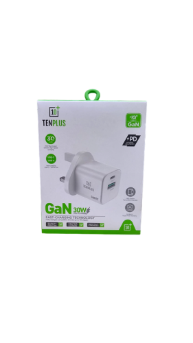 شاحن جداري pd 30w من تن بلس ومدخل usb