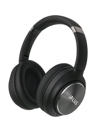 سماعة رأس هيدفون لاسلكية iPLus بلوتوث V5.4 - إلغاء ضوضاء، بطارية تدوم 50 ساعة، Hi-Fi، مايك مدمج، موديل iP-BT9982، ضمان سنتين