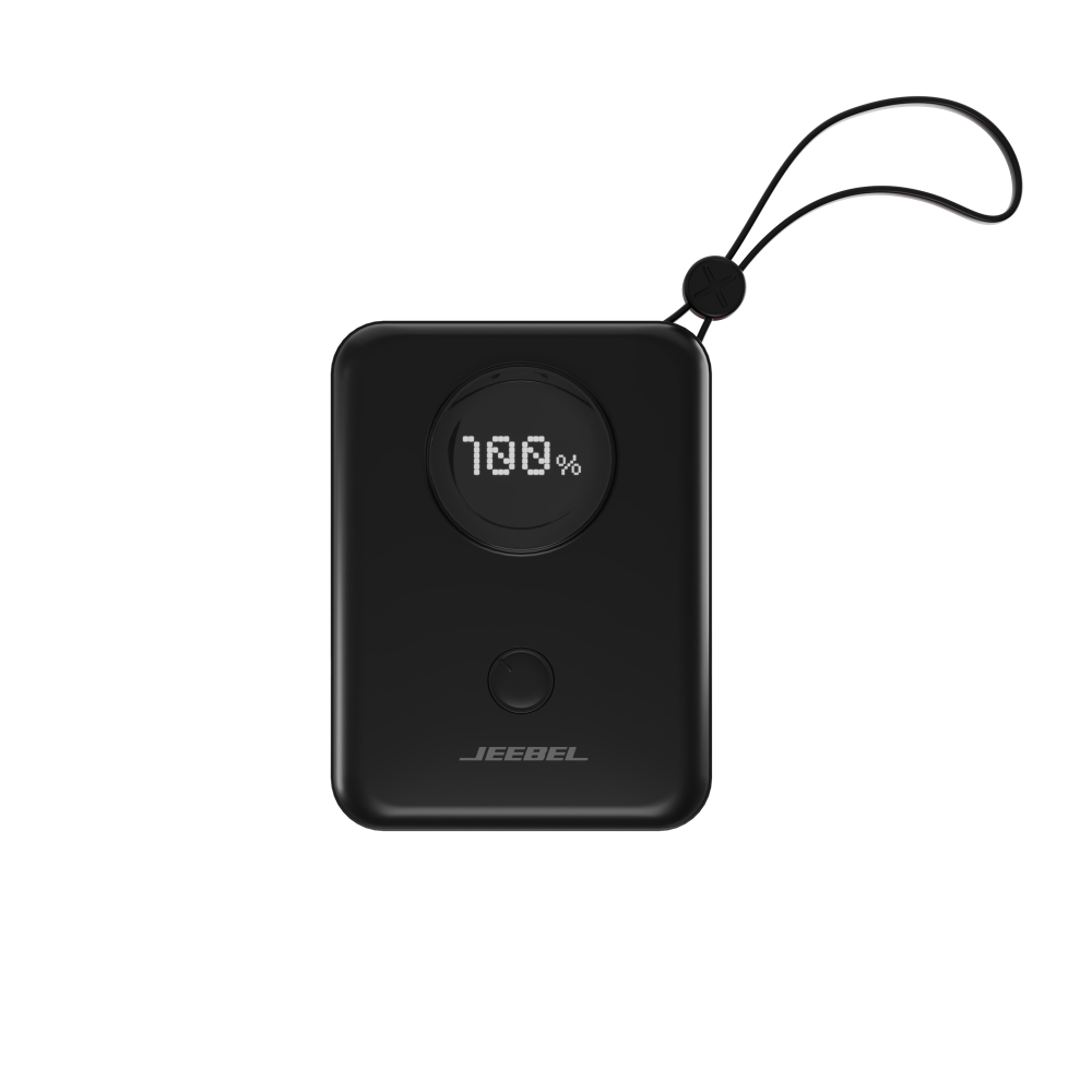 Jeebel باور بانك 10000mAh بشاشة رقمية – PD سريع 22.5W مع كابلات Lightning وType-C مدمجة