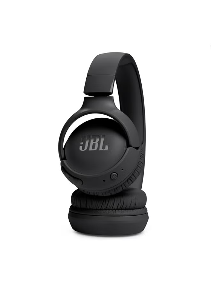 سماعات أذن Tune 520Bt لاسلكية على الأذن، صوت جهير نقي، بطارية 57 ساعة، مكالمات بدون استخدام اليدين بالإضافة إلى اتصال متعدد النقاط، خفيفة الوزن وقابلة للط