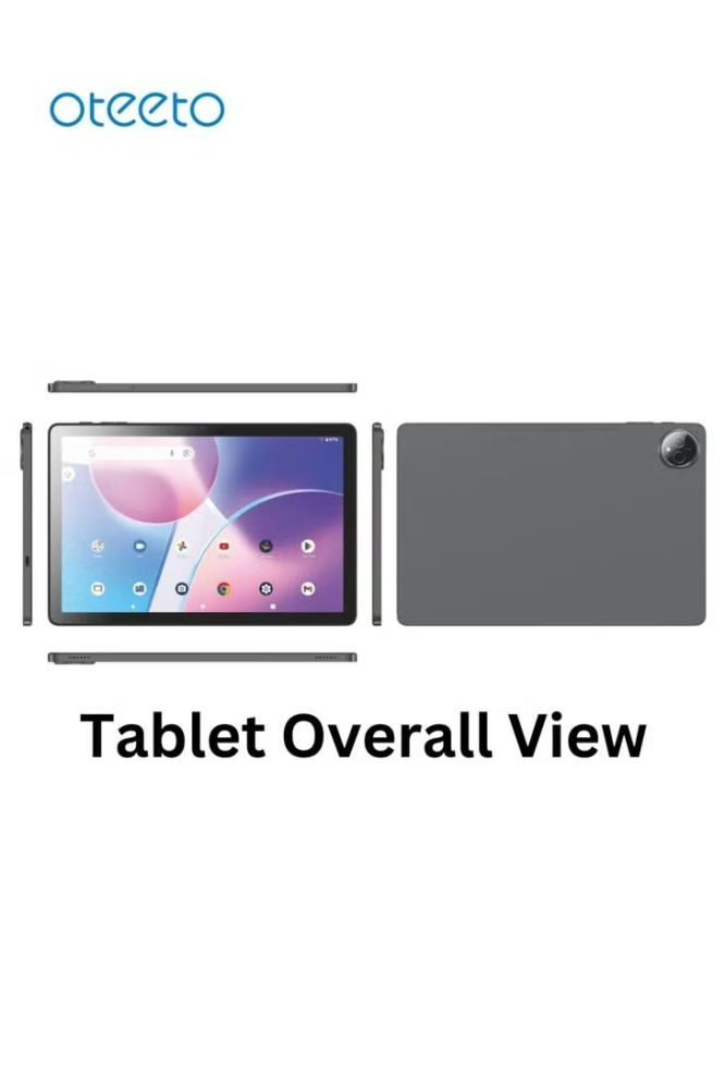 تابلت اوتيتو تاب 14 برو، 11 انش، ذاكرة رام 12 جيجا، تخزين 512 جيجا، شبكة الجيل الخامس، اندرويد 15.0، بطارية 8000mAh