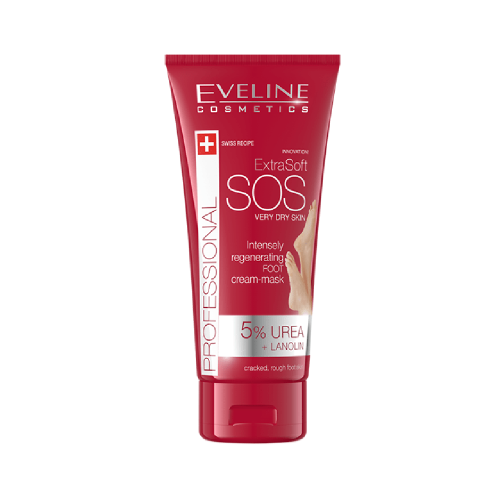 كريم وقناع لمعالجة تشقق وجفاف القدمين اكسترا سوفت من إيفلين - 100مل