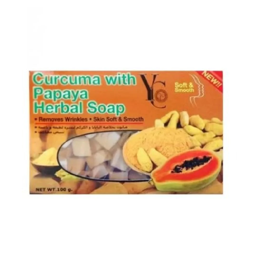 صابون بخلاصة البابايا والكركم من واي سي- 100 جرام