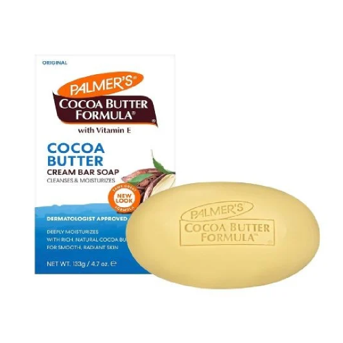صابون تنظيف وترطيب البشرة بتركيبة زبدة الكاكاو مع فيتامين اي  - 133غ من بالمرز