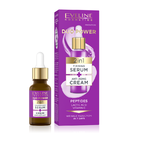 ايفلين ديو باور 2 في 1 سيروم لشد البشرة + كريم مضاد للتجاعيد 18 مل