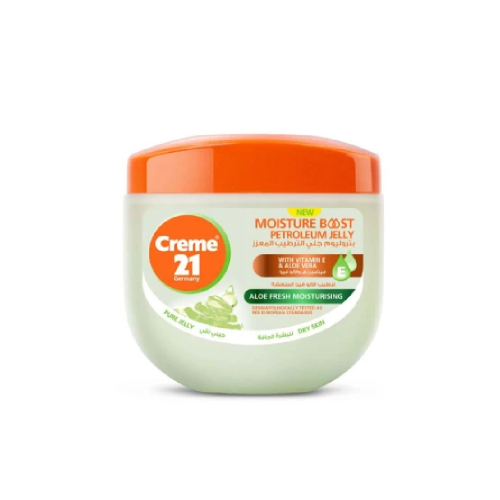 بتروليوم جلي الترطيب المعزز بفيتامين E والألوفيرا - 300 مل من كريم 21