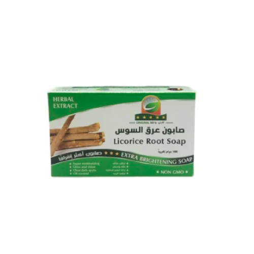 صابون عرق السوس ترطيب فائق وازالة البقع الداكنة- 100 جم