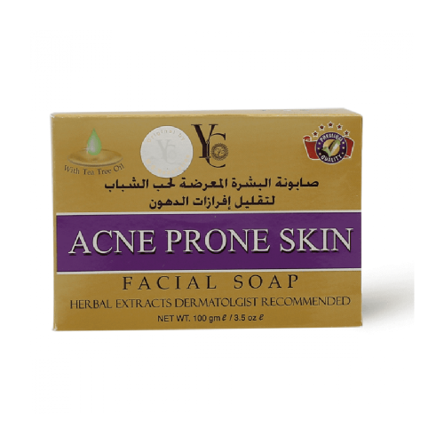 واي سي، صابون للوجه، للبشرة المعرضة لحب الشباب، بمستخلصات الأعشاب - 100 جم