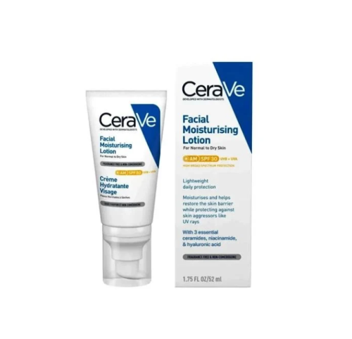 لوشن مرطب للوجه بعامل حماية من الشمس 30 52 مل من سيرافي