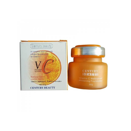 كريم اساس 50 جم فيتامين سى للتفتيح ومقاوم للماء vitamin c waterproof whitening foundation
