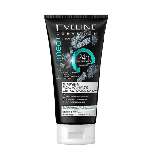 صنفرة منظفة للبشرة الدهنية فيس ميد بالكربون النشط من ايفلين - 150مل