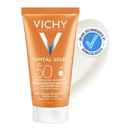 واقي شمس ملون وجاف للوجه ايديال سوليل بي بي بدرجة 50 SPF حماية 50 مل من فيتشي