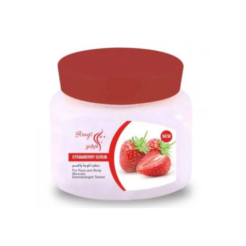 العرايس سنفرة للوجه و الجسم بالفراولة 500 مل