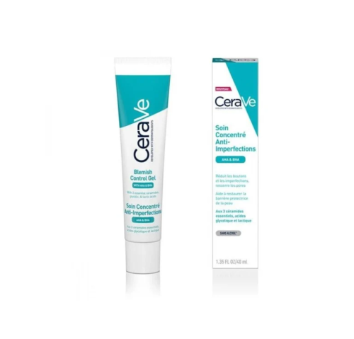 جل حب الشباب بحمض الساليسيليك من CeraVe بحمض الجليكوليك وحمض اللاكتيك | جل حب الشباب AHA / BHA للوجه للتحكم وإزالة الاختراقات 40 مل