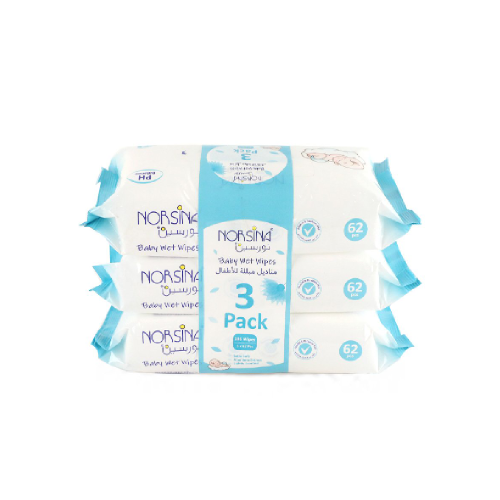 مناديل مبللة للأطفال من نورسينا -62 منديل