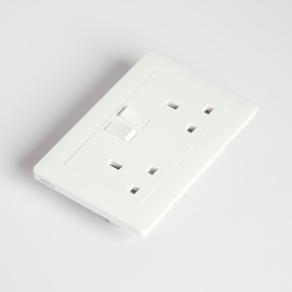 فيش جداري مجوز دبل 7في14 أبيض لؤلؤي مطفي مودرن