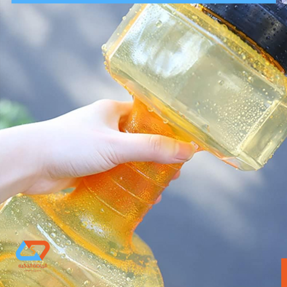 زجاجة مياه على شكل اثقال 2.6 لتر